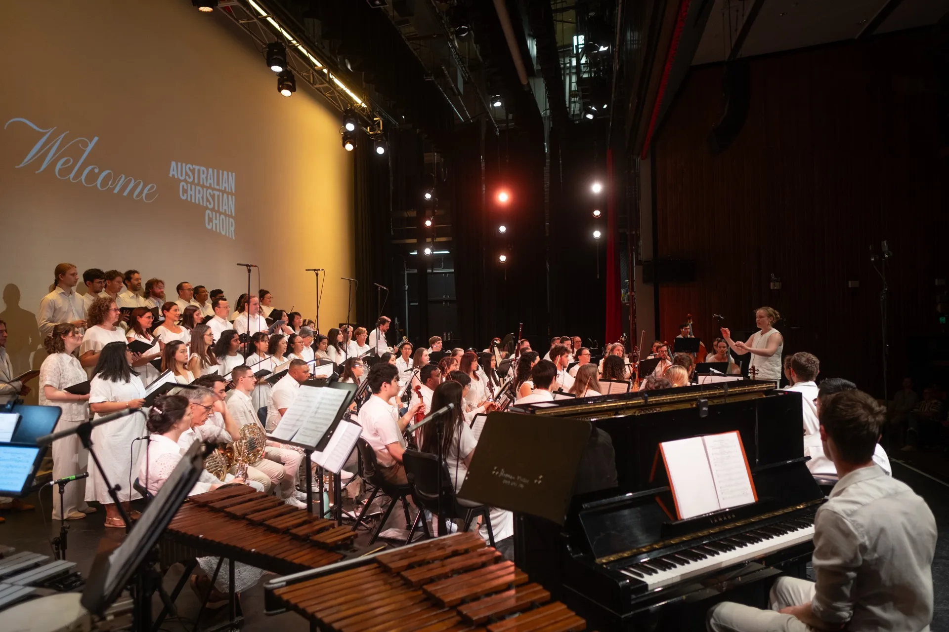 Audience gathered for Australian Christian Arts Easter concert at Scots Church