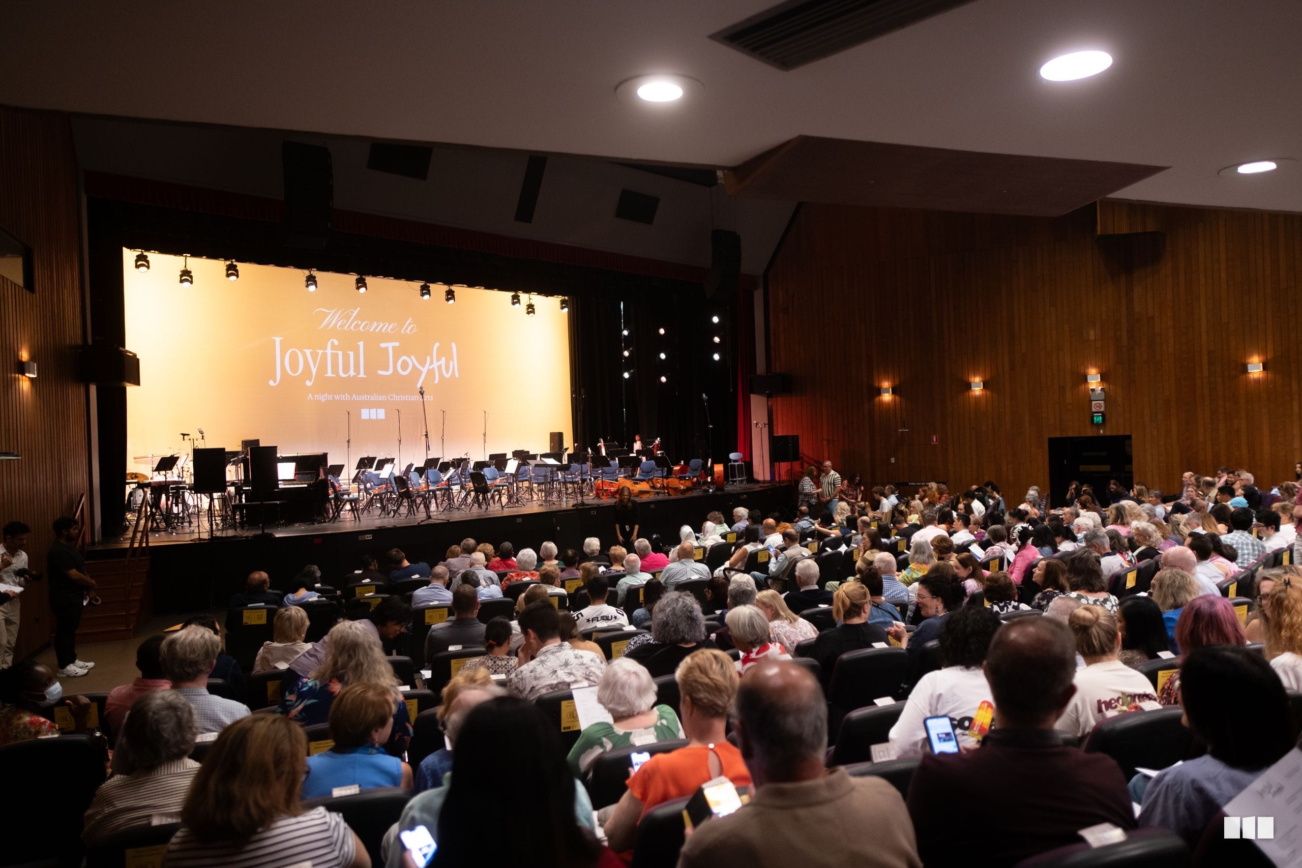 A full audience at an Australian Christian Arts concert in Sydney