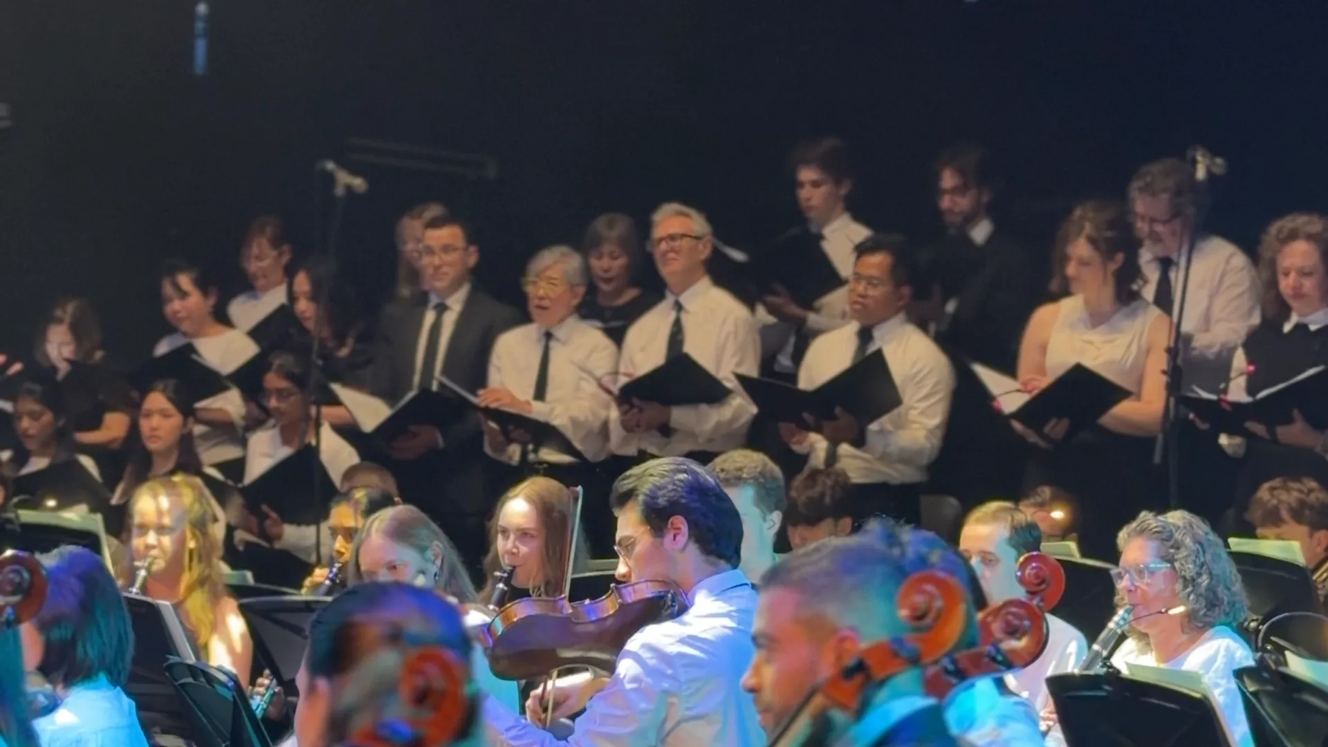 The Australian Christian Youth Orchestra playing in front of the choir at the Australian Christian Proms, Chatswood, 2026